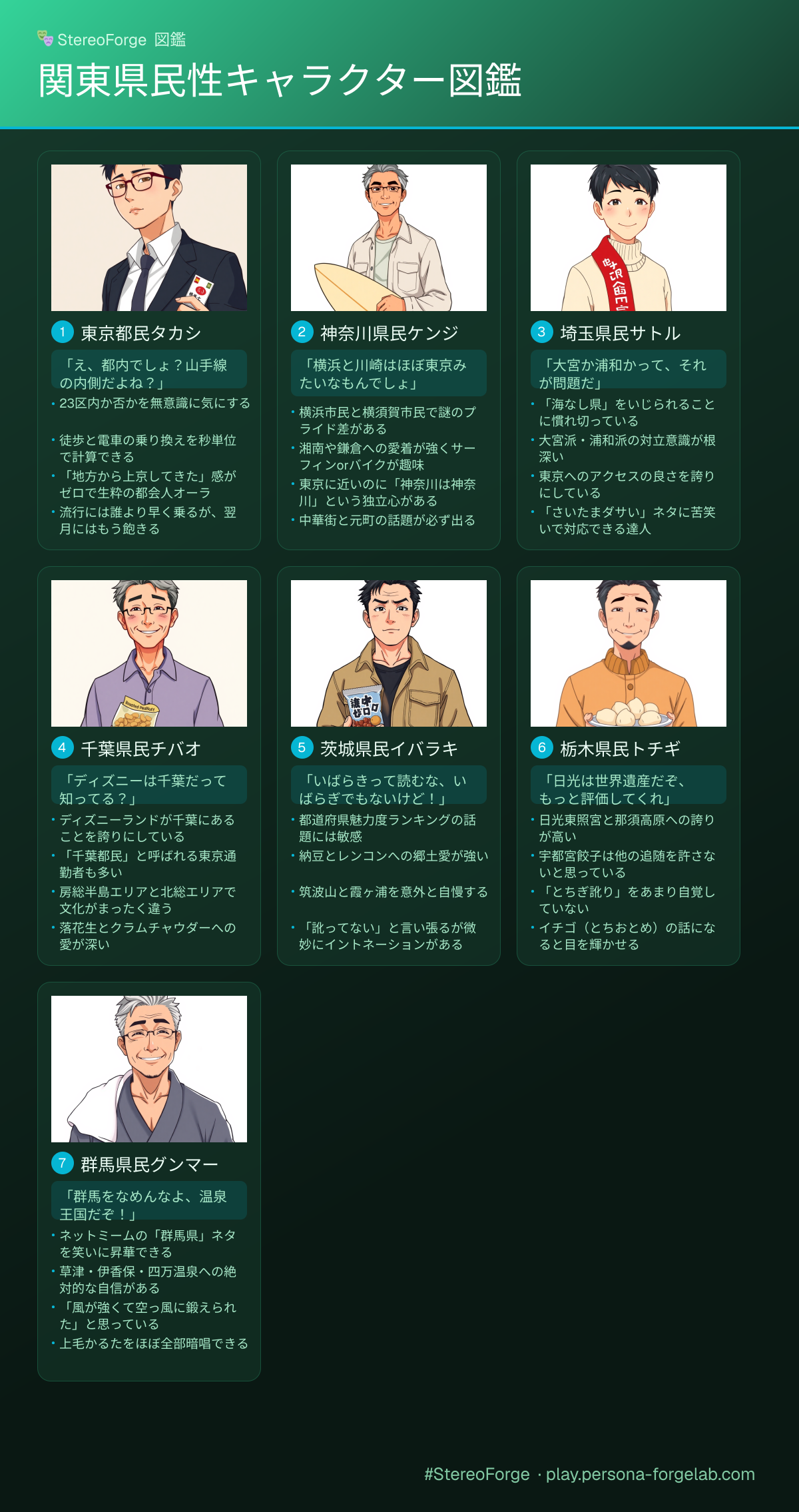 関東県民性キャラクター図鑑